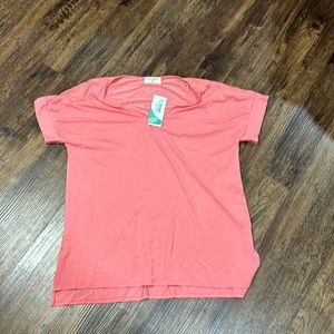 Zenana coral vneck blouse xl